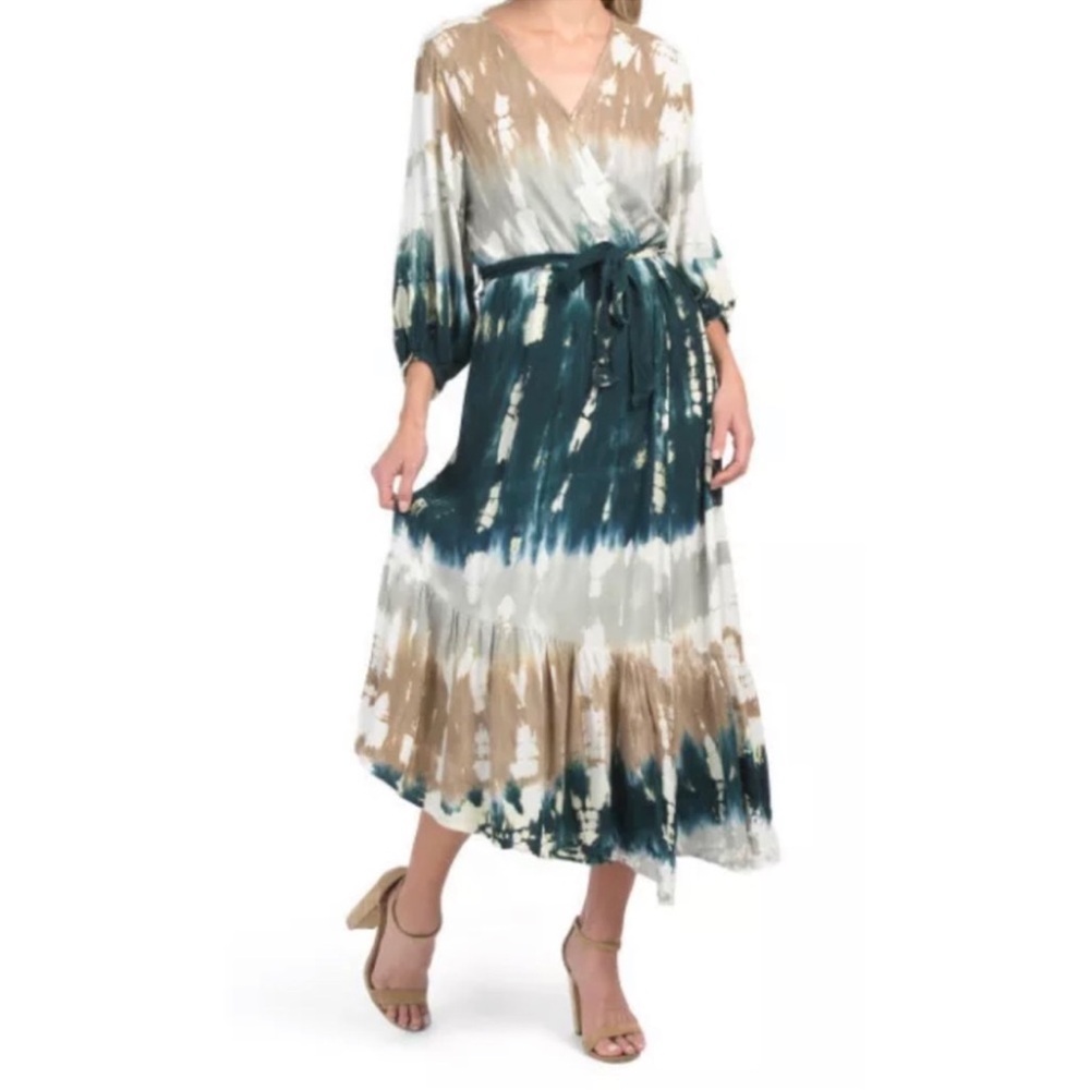 Young Fabulous & Broke Jillian Tie Dye Wrap Dress Small